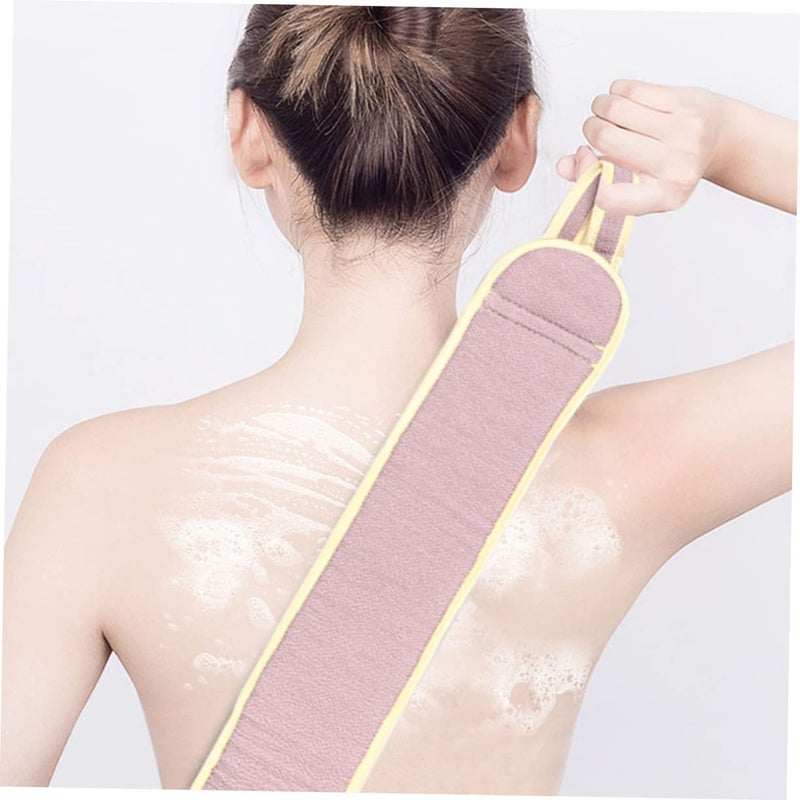 Long Strap Back Scrub Bath Towel 2 Pack Deep Cleaning Exfoliating Washcloth for Shower - Image 5
