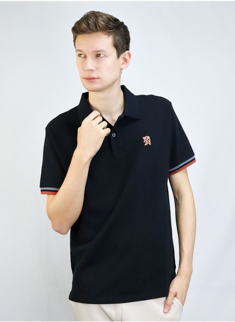 GIORDANO - Men's Performance Polo Black - Image 1