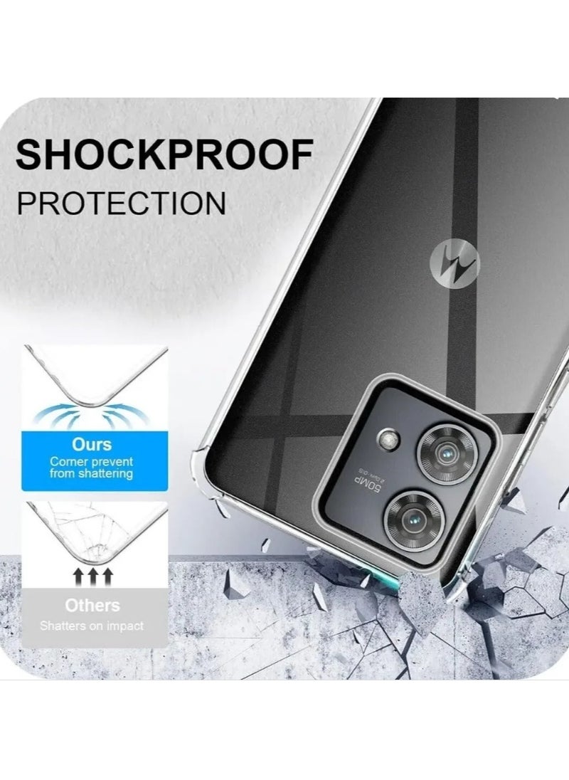 Generic - for Moto G85 Case, Shockproof Slim Ultra-Thin Flexible TPU Soft Silicone Airbag Anti-Drop Case Cover for Motorola Moto G85 - Image 1