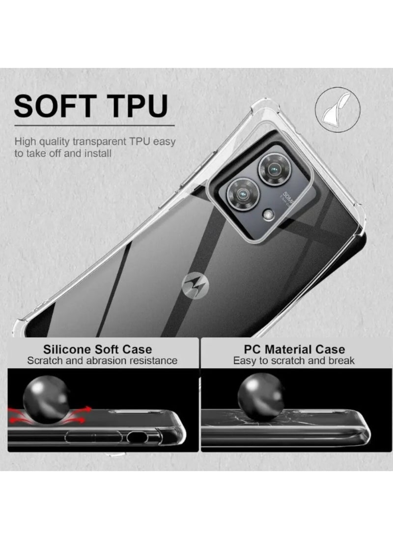 Generic - for Moto G85 Case, Shockproof Slim Ultra-Thin Flexible TPU Soft Silicone Airbag Anti-Drop Case Cover for Motorola Moto G85 - Image 1