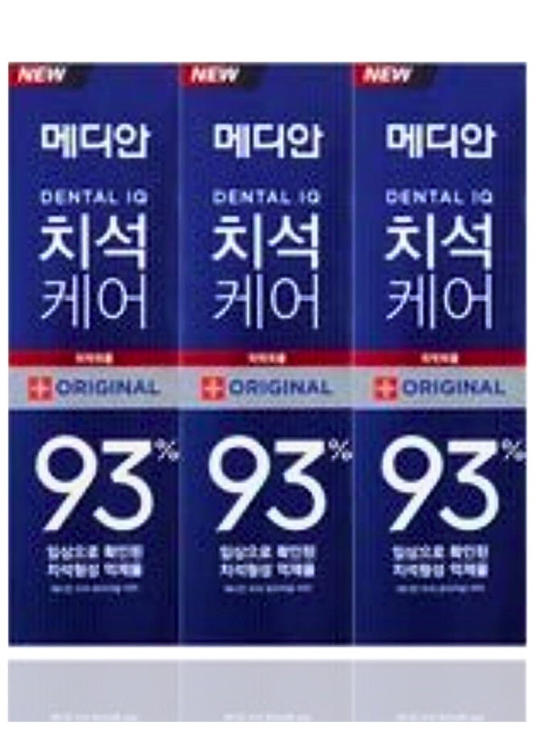 Median Advanced Dental IQ Toothpaste 120g x3 – Korean Original Whitening & Cavity Protection Toothpaste Set