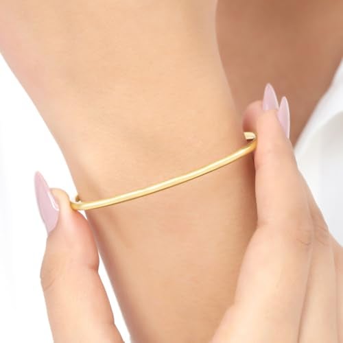 ZAVYA 925 Sterling Silver Opulent Gold Plated Bangle| Gift for Women & Girls|With Authenticity Certificate & 925 Stamp - Image 3