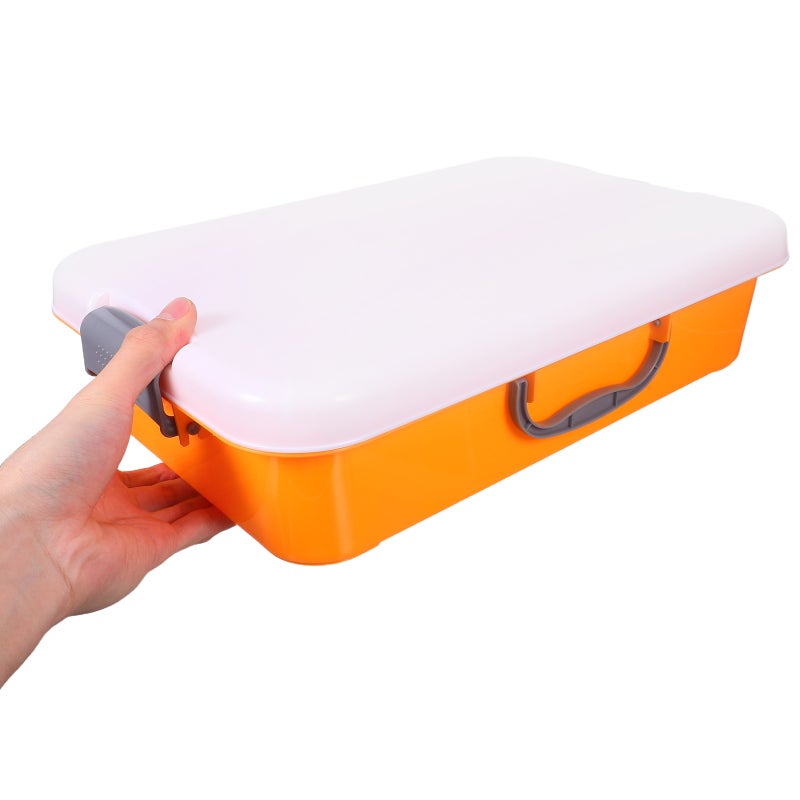 Handheld Sand Tray With Lid: Portable Kids Toy Storage Box For Indoor Outdoor Play - Sandbox Organizer For Sand Toys And Accessories - Image 4