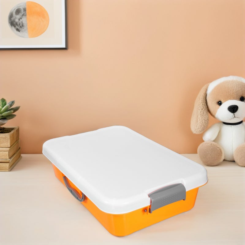 Handheld Sand Tray With Lid: Portable Kids Toy Storage Box For Indoor Outdoor Play - Sandbox Organizer For Sand Toys And Accessories - Image 2