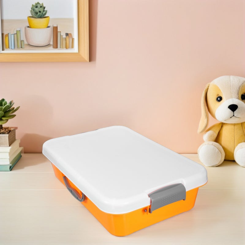 Handheld Sand Tray With Lid: Portable Kids Toy Storage Box For Indoor Outdoor Play - Sandbox Organizer For Sand Toys And Accessories - Image 3
