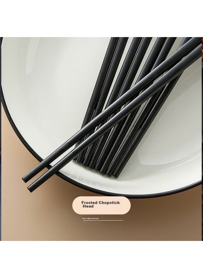 Zigman Tzgman 10 Pairs Of Household Alloy Chopsticks, Household Anti-slip High Temperature Resistant Chopsticks Set - Image 4