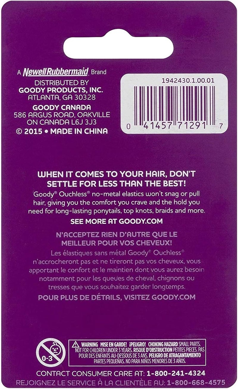 Goody Ouchless Mini Polybands Crystal Clear Hair Elastics - 75 Count - Image 2