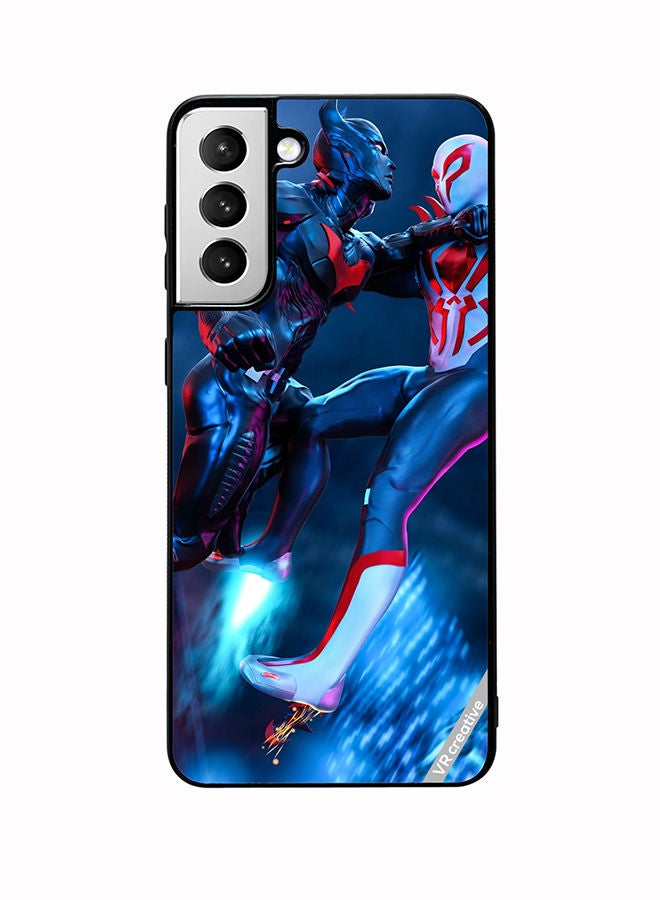 VR CREATIVE Protective Case Cover For Samsung Galaxy S22 Plus 5G Spiderman Vs Batman Design Multicolour - Image 1