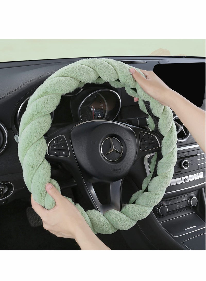 Y&D Universal Car Steering Wheel Cover Fluffy Winter Plush Auto Interior Accessories  - Image 1