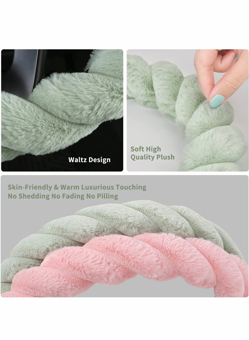 Y&D Universal Car Steering Wheel Cover Fluffy Winter Plush Auto Interior Accessories  - Image 3