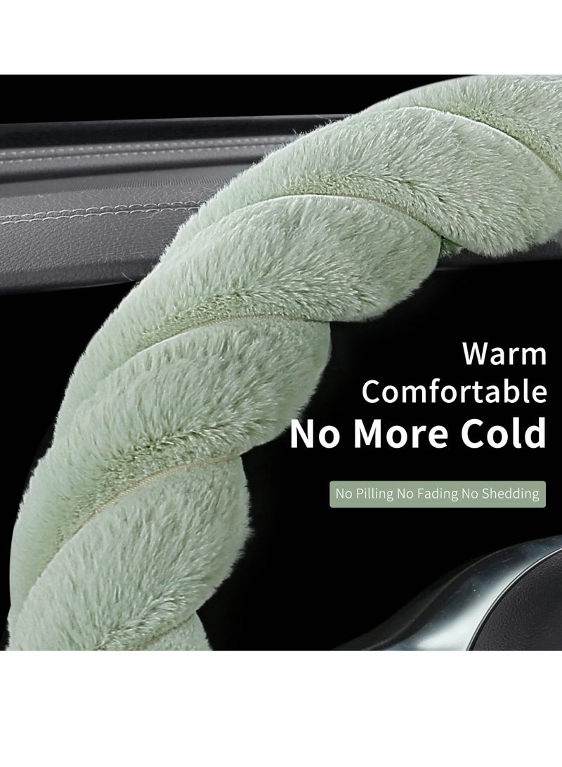 Y&D Universal Car Steering Wheel Cover Fluffy Winter Plush Auto Interior Accessories  - Image 4