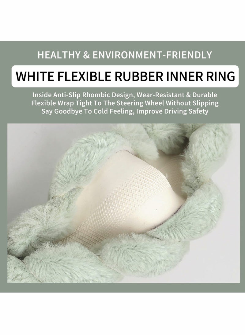 Y&D Universal Car Steering Wheel Cover Fluffy Winter Plush Auto Interior Accessories  - Image 2