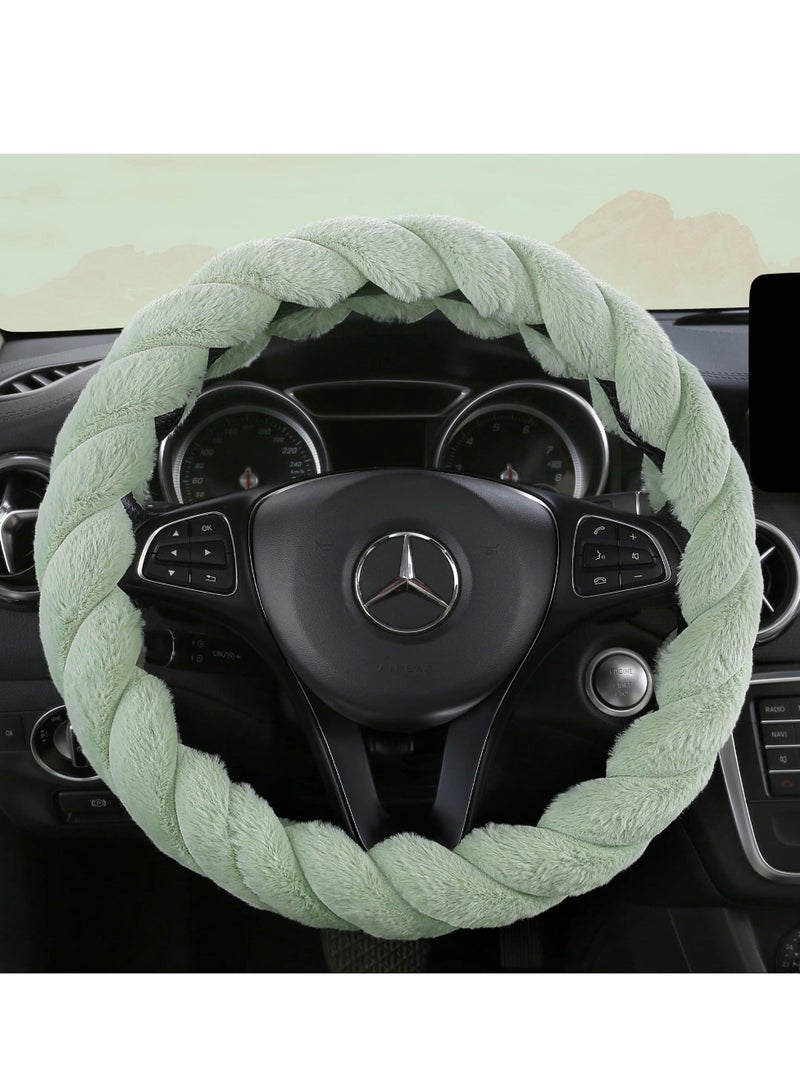 Y&D Universal Car Steering Wheel Cover Fluffy Winter Plush Auto Interior Accessories  - Image 5