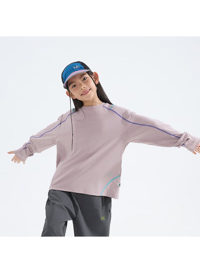 MIPO Mipu Autumn New Graphene Thermal Sports Base Layer T-shirt Taro Purple 150cm - Image 1