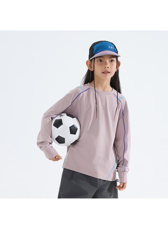 MIPO Mipu Autumn New Graphene Thermal Sports Base Layer T-shirt Taro Purple 150cm - Image 3