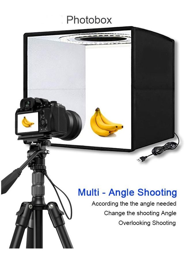 Generic Soft Box Set Portable Folding Photo Lighting Modifier Photography Tent Box with 12 Colours Backdrops (40cm)  - Image 2