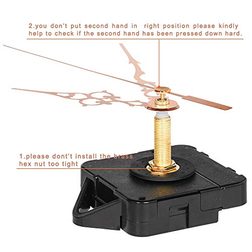 Carkio High Torque Clock Replacement Movement,Clock Movement Metal Clock Needle Kit,31MM Long DIY Repair Quartz Wall Clock Movement,8 PCS - Image 4