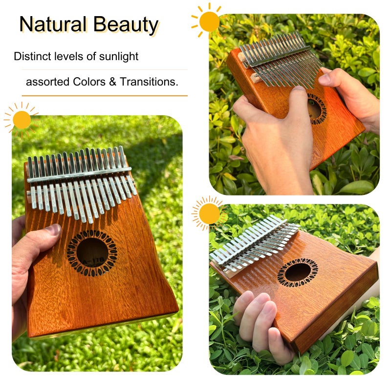 Newlam Kalimba Thumb Piano 17 Keys, Portable Mbira Finger Piano Gifts for Kids and Adults Beginners Wood - Image 4