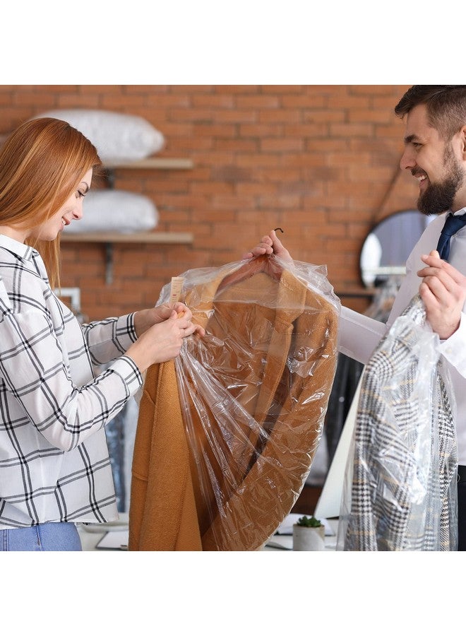 Sliverdew 20 Pack Plastic Garment Bags - Clear Clothes Covers for Dry Cleaner, Home Storage, Travel (60x90cm) - Image 5