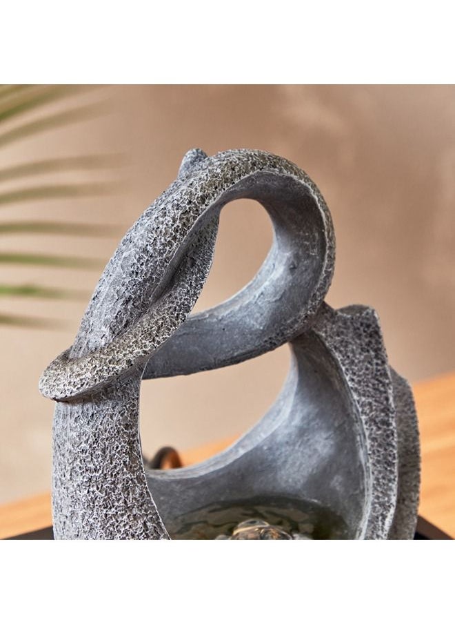 Home Box Belen Modern Fountain With LED Light 18 x 24 x 18 cm  - Image 4