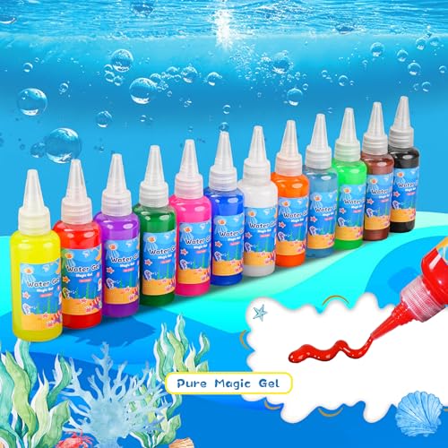 Coniuty Magic Water Elf Toy Powder Refill 6 Packs + 12 Bottles Aqua Fairy Water Color Gel Kit - Image 3