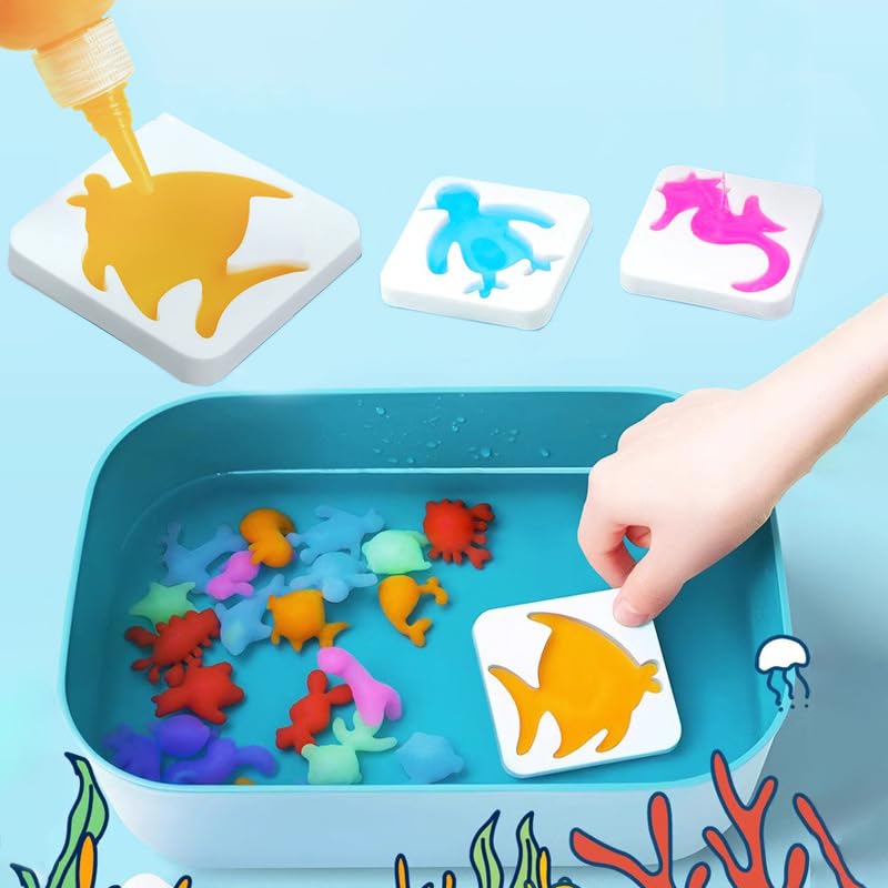 Coniuty Magic Water Elf Toy Powder Refill 6 Packs + 12 Bottles Aqua Fairy Water Color Gel Kit - Image 5