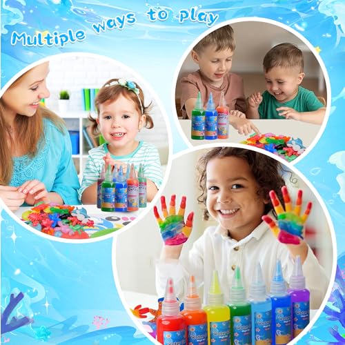 Coniuty Magic Water Elf Toy Powder Refill 6 Packs + 12 Bottles Aqua Fairy Water Color Gel Kit - Image 4