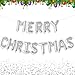 Tellpet Merry Christmas Balloons Banner Party Decorations Silver - Image 3