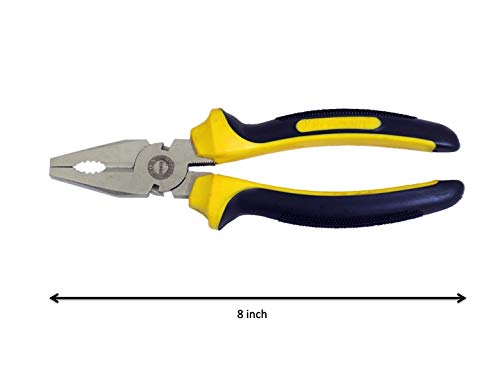 Jon Bhandari Tools 8 Inch Combination Cutting Plier | Electrician Tool for Holding, Twisting & Cutting Wires | Heavy-Duty Wire Cutter with Anti-Slip Grip & Insulated Handle for Electrical Work - Image 4