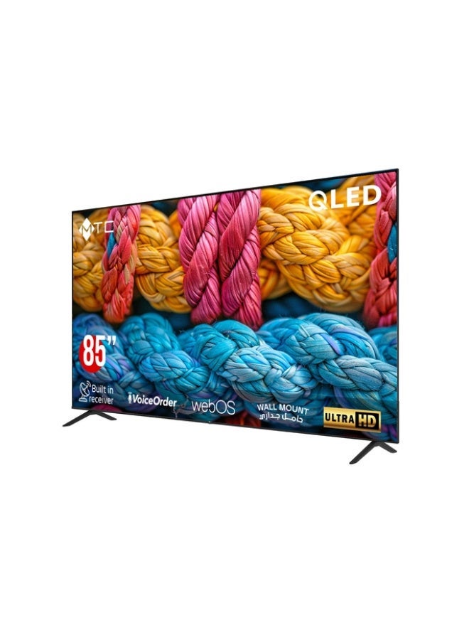إم تي سي شاشة 85 بوصة - دقة 4K UHD - سمارت QLED - مع حامل جداري – QMT85UH700WOS - Image 5
