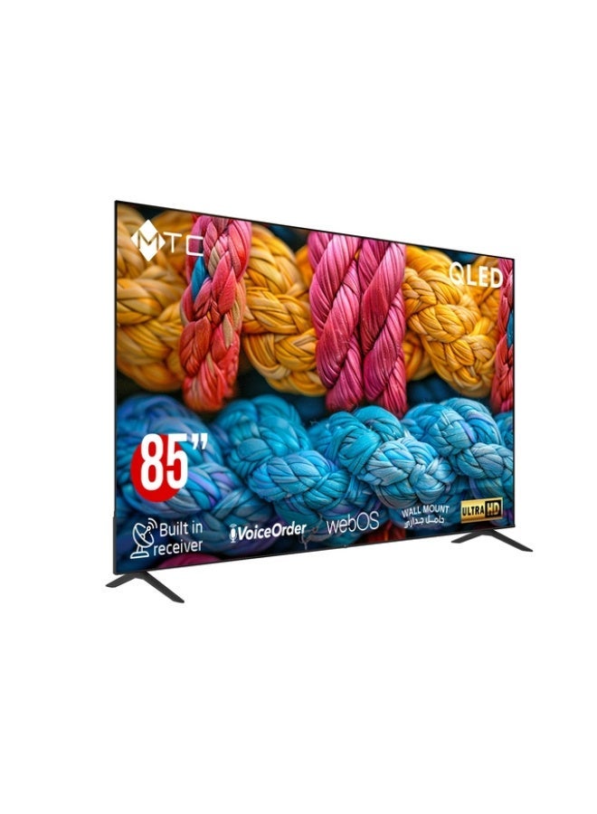 إم تي سي شاشة 85 بوصة - دقة 4K UHD - سمارت QLED - مع حامل جداري – QMT85UH700WOS - Image 4