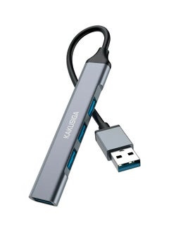 KAKUSIGA USB Hub 3.0 | 4-Port USB Ultra Slim Data Hub USB-A Splitter Extension Hub | USB-A Dock Adapter for Keyboard Mouse Flash Drive Printer | Multi USBA Cable Lead USBA Switch (USB Hub - 4-Port), USB HUB 3.0 4 Port Multi Splitter Adapter OTG USB, KAKUSIGA 4 in 1 USB to USB3.0*1 USB2.0*3 Converter  - Image 1