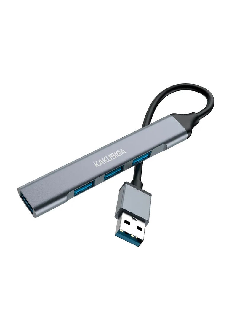 KAKUSIGA USB Hub 3.0 | 4-Port USB Ultra Slim Data Hub USB-A Splitter Extension Hub | USB-A Dock Adapter for Keyboard Mouse Flash Drive Printer | Multi USBA Cable Lead USBA Switch (USB Hub - 4-Port), USB HUB 3.0 4 Port Multi Splitter Adapter OTG USB, KAKUSIGA 4 in 1 USB to USB3.0*1 USB2.0*3 Converter - Image 4