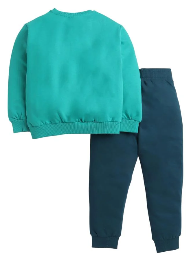 victor and jane Victor And Jane Boys Round Neck Sweatshirt and Joggers Set