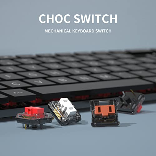 KAILH Official Store Low Profile Switch 1350 Chocolate Mechanical Keyboard Switch RGB SMD Clicky (110, Choc Brown) - Image 5