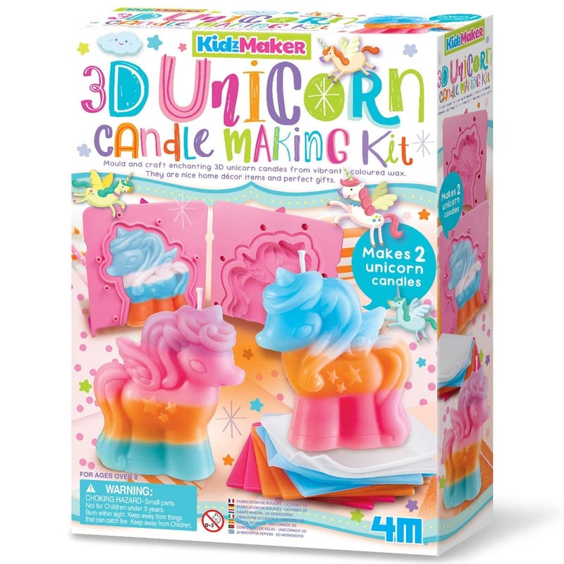 4M - Kidzmaker 3D Unicorn Candle Making Kit - 04817 - Image 1