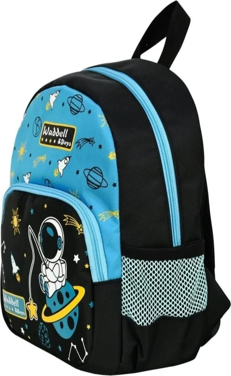 Masho Trend 2-Eyed Kindergarten Astronaut Bag with Fishing Rod - Boy Nursery Bag - Boy Bag