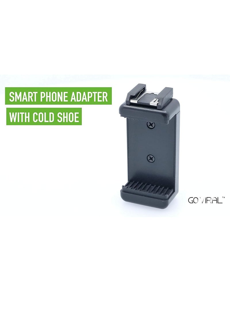 Vlogging Like Me LED Video Light + Microphone + Mobile Phone Holder + Hand Grip Mini Tripod Compatible with Smartphones for TikTok, Youtube, Live Streaming and Meetings - Image 4