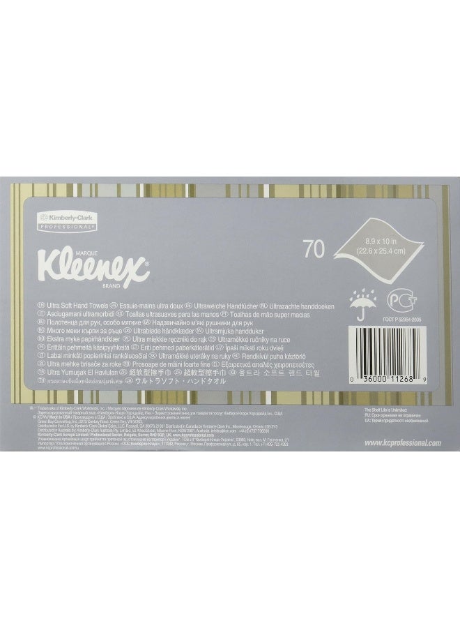 Kimberly-Clark Kimberly Clark 11268 Kleenex Hand Towels Premium Ultra Soft, Pop-Up Box, White (1 Individual Box of 70 Sheets) - Image 2