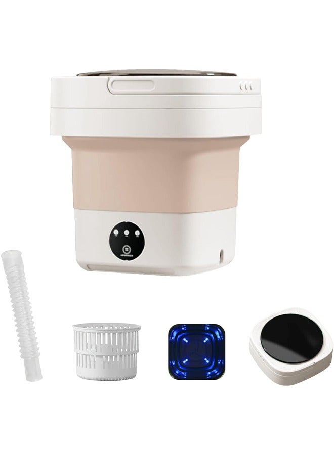 Foldable Washing Machine, 8L Small Washing Machine and Dryer High Capacity, 3 Modes Deep Cleaning, Underwear, Baby Clothes ,Small Items, Mini Washer for Apartments Camping Travel - Image 1
