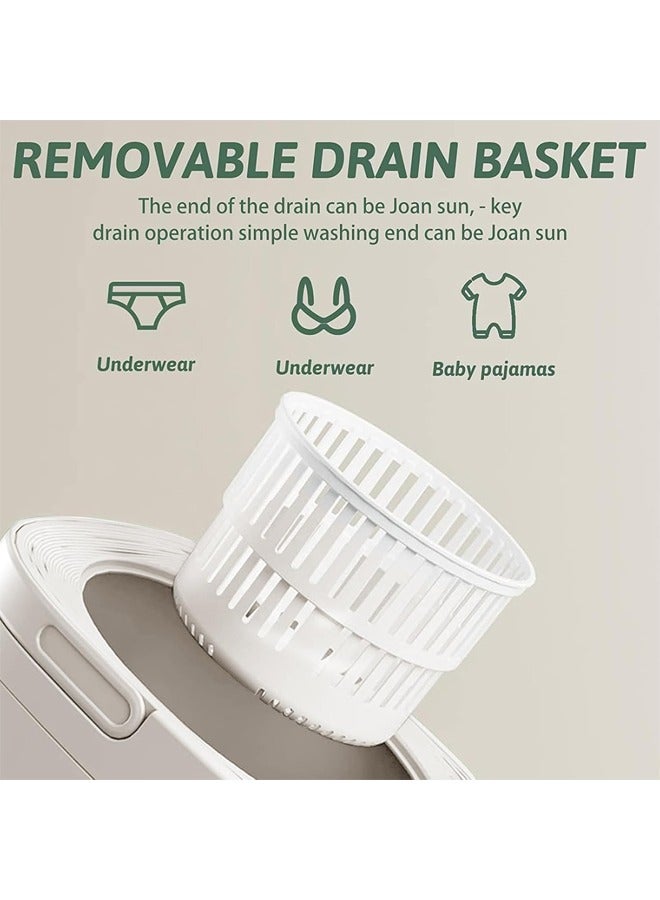 Foldable Washing Machine, 8L Small Washing Machine and Dryer High Capacity, 3 Modes Deep Cleaning, Underwear, Baby Clothes ,Small Items, Mini Washer for Apartments Camping Travel - Image 4