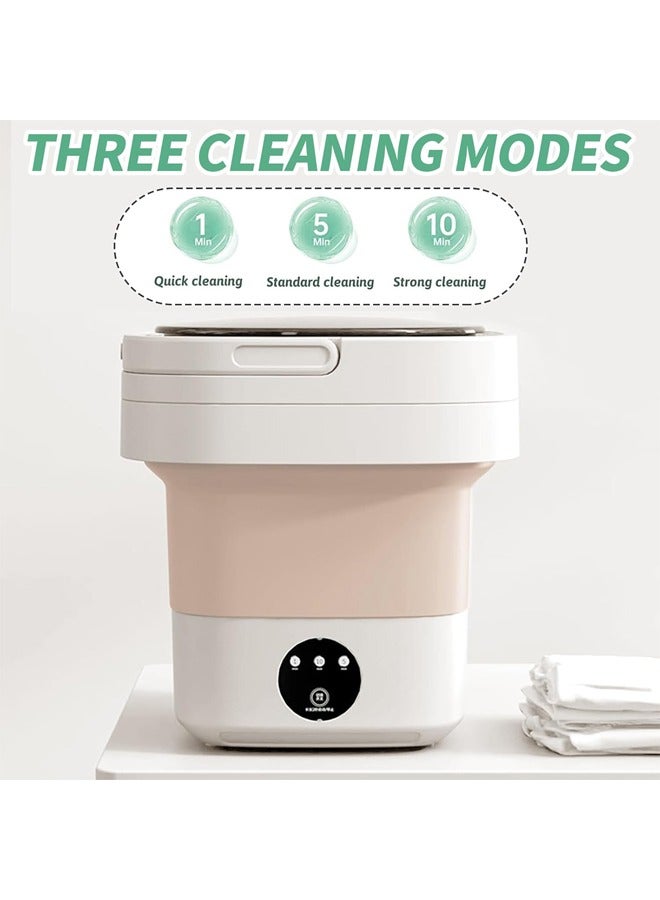 Foldable Washing Machine, 8L Small Washing Machine and Dryer High Capacity, 3 Modes Deep Cleaning, Underwear, Baby Clothes ,Small Items, Mini Washer for Apartments Camping Travel - Image 2
