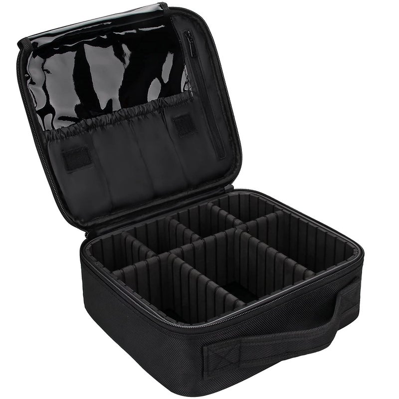 ARANKA Professional Makeup Train Case Cosmetic Toiletry Bag Travel Organizer Make up Artist Master Waterproof Case Portable Storage with Adjustable Dividers Accessories Tools Brushes - Image 1