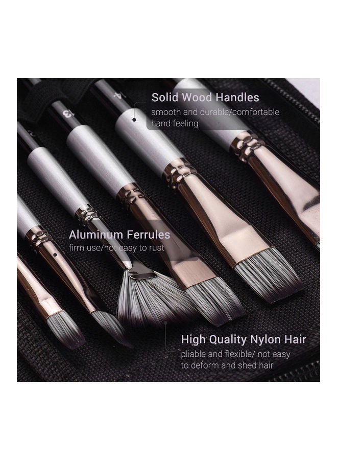 NIBEMINENT 15-Piece Artist Paint Brushes Set Black - Image 3