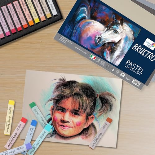 Brustro Artists Pastel Papers, 160 GSM,Size A3, Assorted Soft (Pack of 20 Sheets)| Ideal for Pastels, Colour Pencils, Graphite, Charcoal, Gouache, Ink and Dry Techniques - Image 5