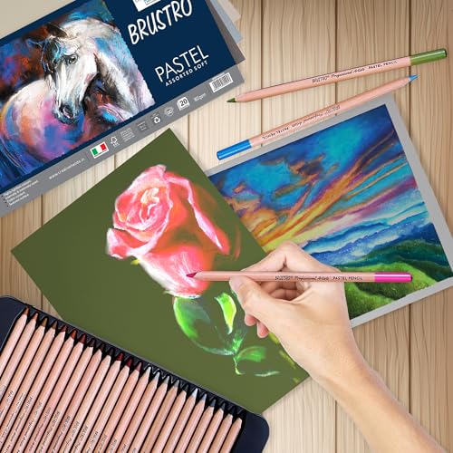 Brustro Artists Pastel Papers, 160 GSM,Size A3, Assorted Soft (Pack of 20 Sheets)| Ideal for Pastels, Colour Pencils, Graphite, Charcoal, Gouache, Ink and Dry Techniques - Image 4