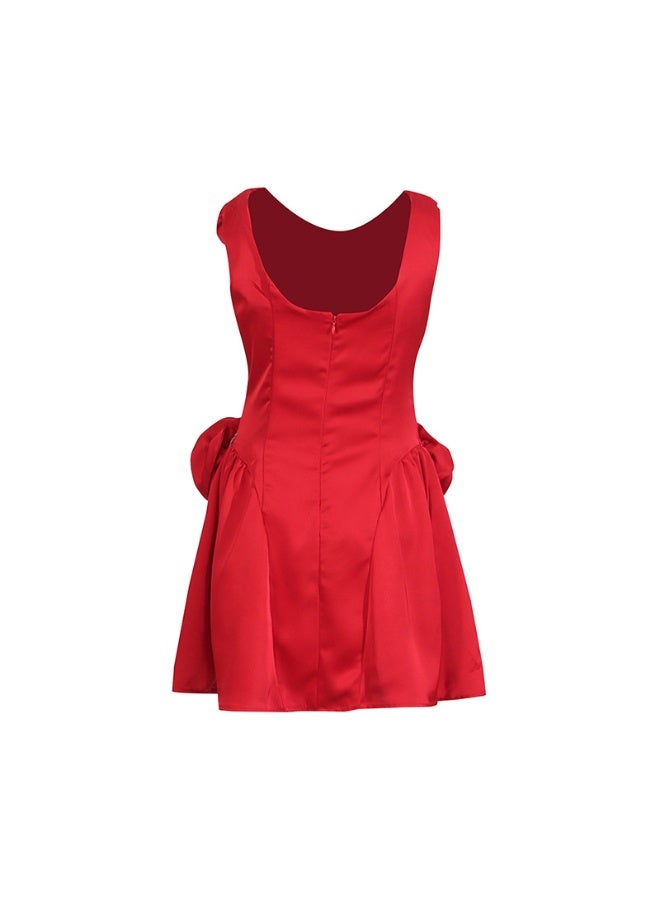 Madam Uniq Rose Appliqué Mini Dress - Image 2