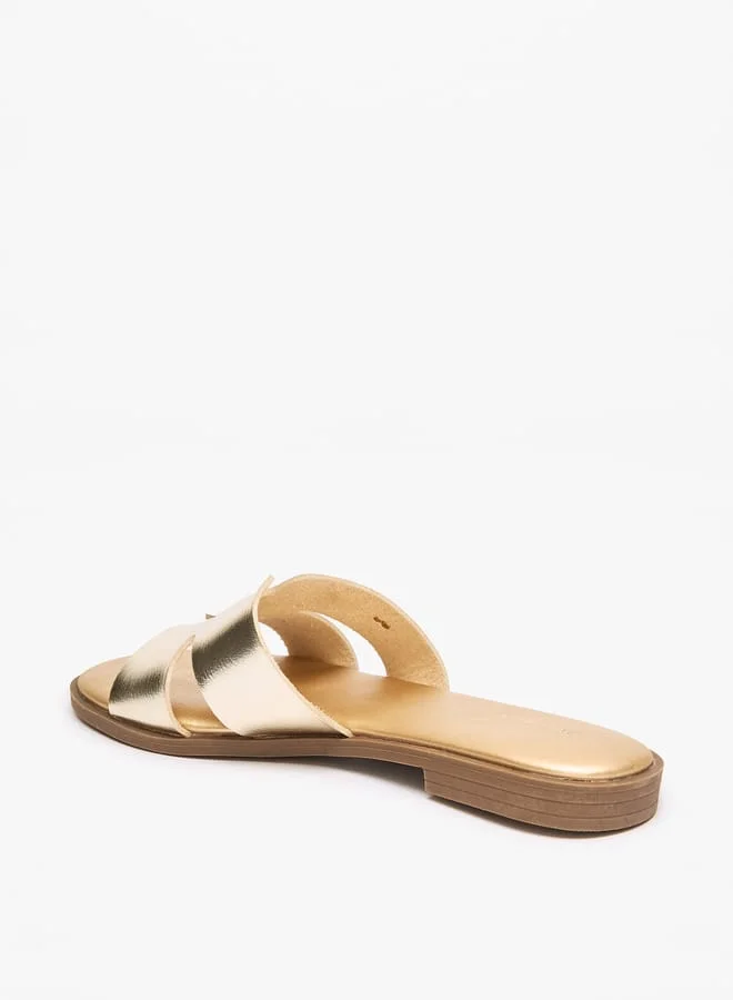 فلورا بيلا من شو إكسبرس Solid Slip-On Slide Sandals