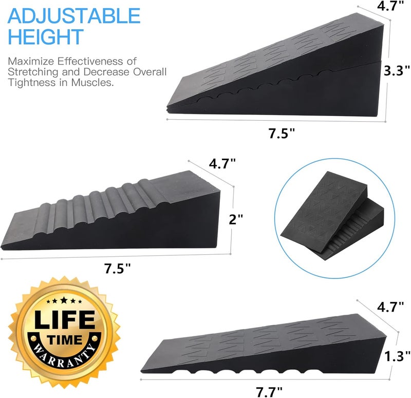 HarderWill Squat Wedge Height Adjustable Slant Board for Heel Elevated Squats Calf Stretcher Block Enhance Mobility And Strength Performance - Image 5