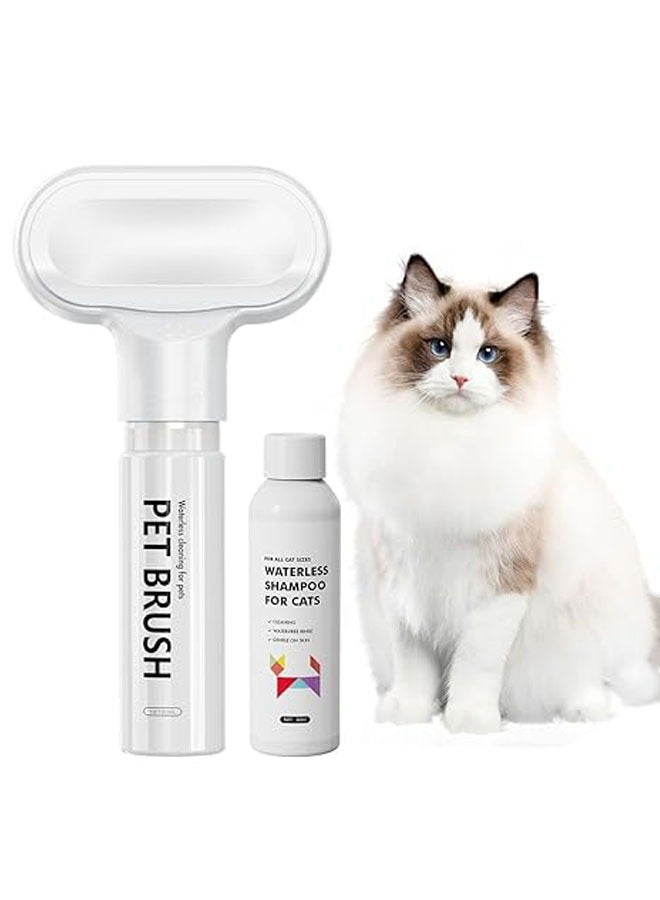 general Rechargeable cat bath brush with mousse and shampoo, no-rinse dog cleaning brush, waterless cat cleaner with leave-in shampoo for quick cat cleaning - Image 1